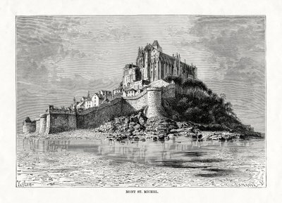 Mont-Saint-Michel, Normandia, Francia, 1879 da C. Laplante