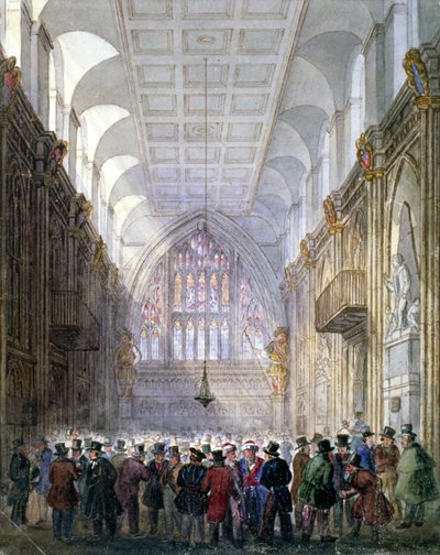 Interno della Guildhall, Città di Londra da C Matthews