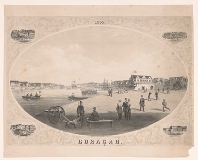 Veduta di un porto a Curaçao da C. Parsons