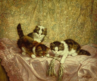 Gattini giocosi (olio su tela) da C. Raaphorst
