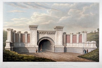 Tunnel di Primrose Hill della ferrovia di Londra e Birmingham, 1837 da C Rosenberg