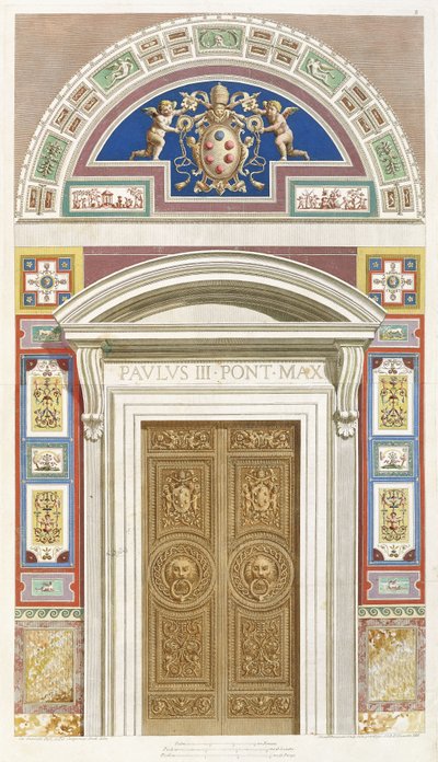 Portale della Loggia di Raffaello in Vaticano, 1772 da C. Savorelli