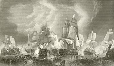 La battaglia di Trafalgar da C. Stanfield