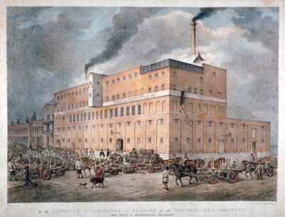 Birrificio Westminster Ale e Porter su Horseferry Road, Londra, c. 1840 da C Warren