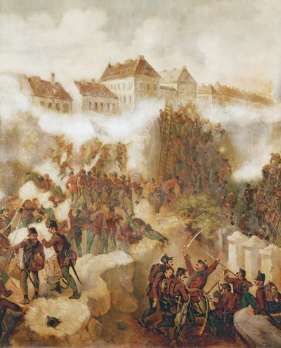 La riconquista della fortezza di Buda da parte degli insorti ungheresi il 21 maggio 1849 da C. Wemik