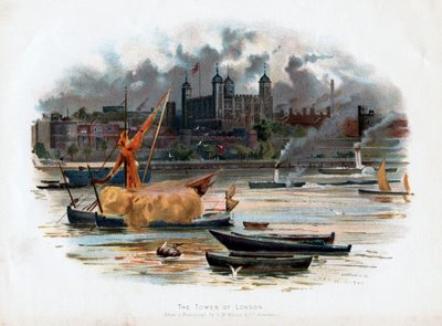 La Torre di Londra, Inghilterra, 1895 da C. Wilkinson
