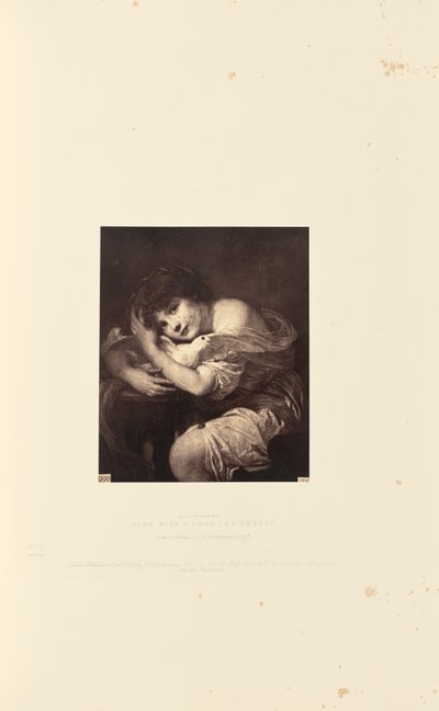 Ragazza con colomba, di Greuze da Caldesi and Montecchi