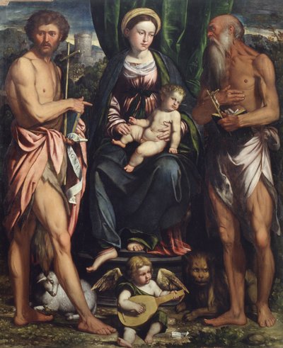 Madonna col Bambino con San Giovanni Battista e San Girolamo da Callisto Piazza