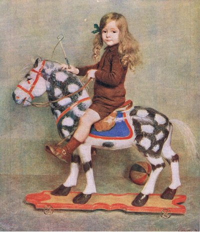 La ragazza con il cavallo di legno, illustrazione da My Magazine da Camille Boiry
