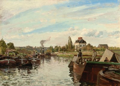 Chiatta sulla Senna a Bougival, 1871 da Camille Jacob Pissarro