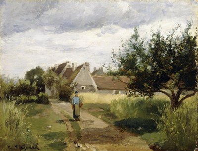 Ingresso di un villaggio da Camille Jacob Pissarro