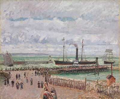 Ingresso al porto di Le Havre e i frangiflutti occidentali, tempo grigio luminoso, 1903 da Camille Jacob Pissarro