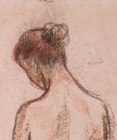 Nudo femminile a figura intera, di spalle da Camille Jacob Pissarro