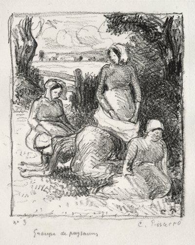 Gruppo di contadini, c. 1896 da Camille Jacob Pissarro