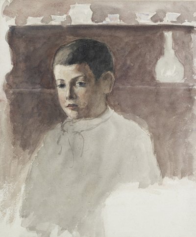 Mezzo busto di Lucien Pissarro, c. 1875 da Camille Jacob Pissarro