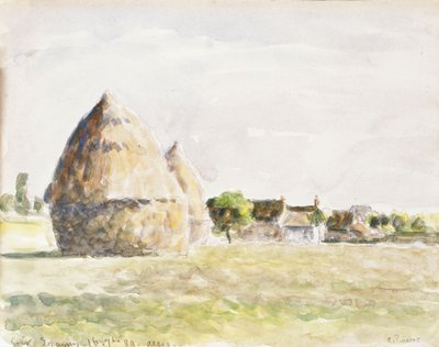 Covone di fieno, sera a Eragny da Camille Jacob Pissarro