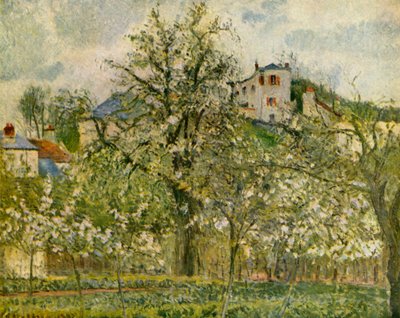 Orto con alberi da frutto in fiore, 1877, 1939 da Camille Jacob Pissarro