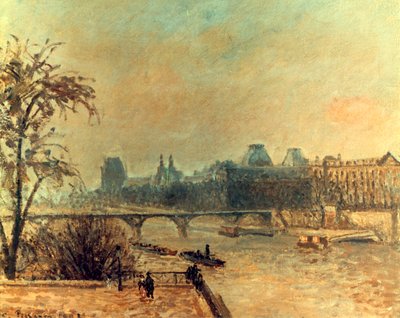 La Senna e il Louvre, Parigi, 1903 da Camille Jacob Pissarro