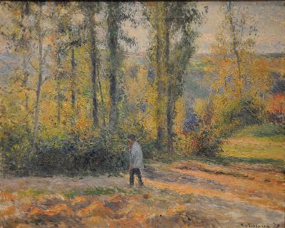 Paesaggio con un cacciatore, Pontoise da Camille Jacob Pissarro