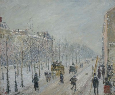 I boulevard, effetto neve da Camille Jacob Pissarro
