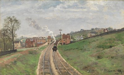 Stazione di Lordship Lane, Dulwich, 1871 da Camille Jacob Pissarro