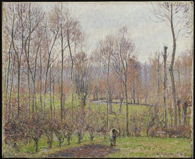 Pioppi, tempo grigio, Eragny da Camille Jacob Pissarro