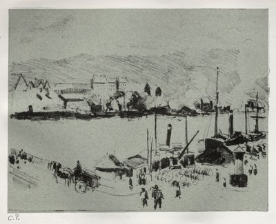 Quai Boieldieu a Rouen da Camille Jacob Pissarro