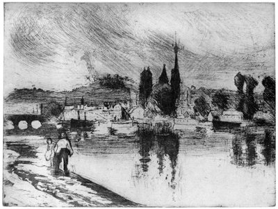 Rouen, Cours la Reine, c1850-1900 1924 da Camille Jacob Pissarro