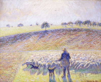 Pastore con pecore, 1888 da Camille Jacob Pissarro