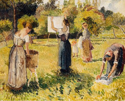 Studio di lavandaie a Eragny, c.1901 da Camille Jacob Pissarro