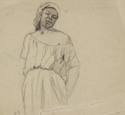 Studio di una persona di colore da Camille Jacob Pissarro