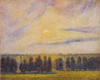 Tramonto a Éragny da Camille Jacob Pissarro