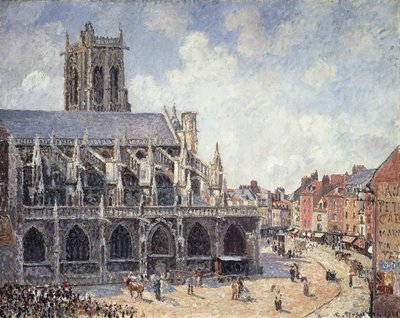 La chiesa di Saint Jacques a Dieppe al sole del mattino; L