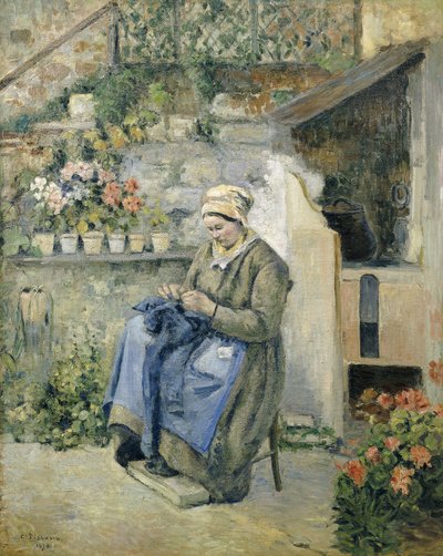 La madre allegra, 1874 da Camille Jacob Pissarro