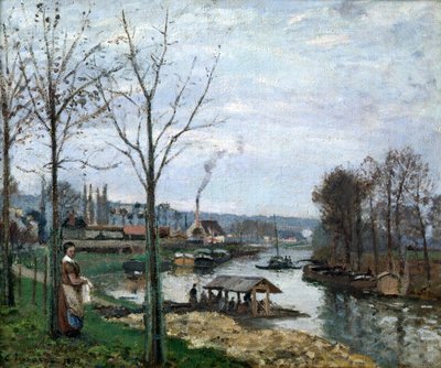 La lavanderia, Port Marly, 1872 da Camille Jacob Pissarro