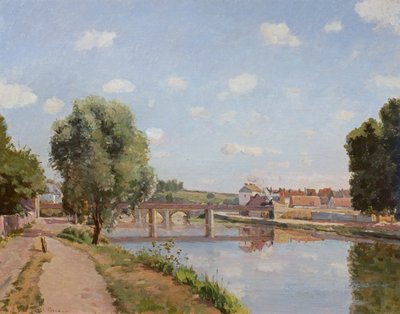 Il ponte ferroviario, Pontoise, 1873 da Camille Jacob Pissarro