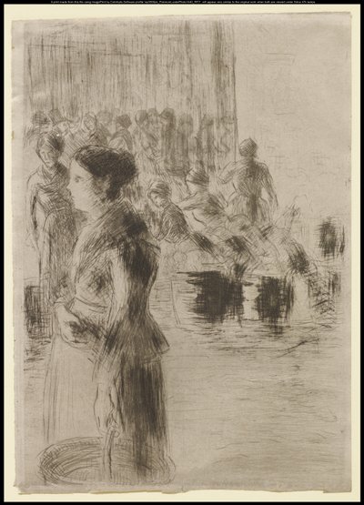 La serva che fa la spesa da Camille Jacob Pissarro