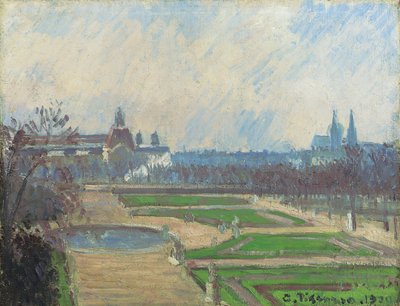 Le Tuileries e il Louvre, 1900 da Camille Jacob Pissarro