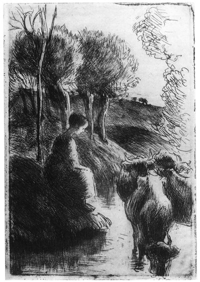 Vachere au Bord de Leau, Pastorella accanto all