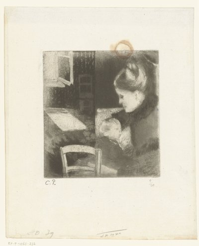 Donna che allatta da Camille Jacob Pissarro
