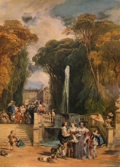 Giardino di un castello francese, 1832, 1938 da Camille Joseph Etienne Roqueplan