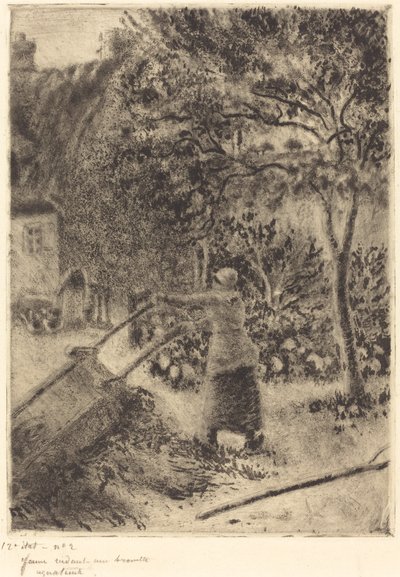 Una donna che svuota una carriola (Femme vidant une brouette) da Camille Pissarro