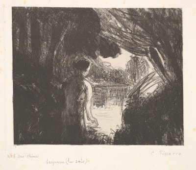 Bagnante, sera da Camille Jacob Pissarro