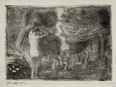 Bagnante e oche da Camille Pissarro