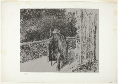 Mendicante con stampella da Camille Pissarro