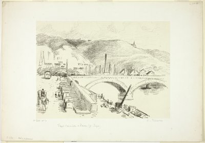 Ponte a Rouen: Pont Corneille da Camille Pissarro