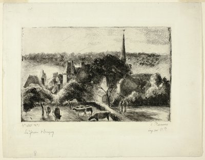 Chiesa e Fattoria a Éragny da Camille Pissarro
