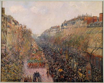 Giorno di Mardi Gras sul Boulevard Montmartre a Parigi nel 1897 da Camille Jacob Pissarro