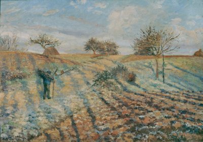 Gelee blanche (brina) ... (olio su tela) da Camille Pissarro