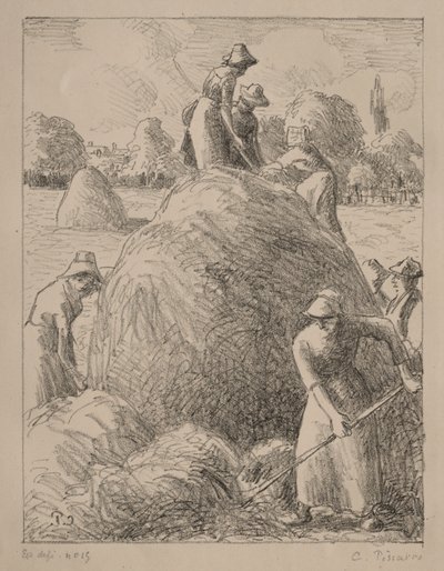I fienaioli di Eragny, 1896 circa (litografia) da Camille Pissarro